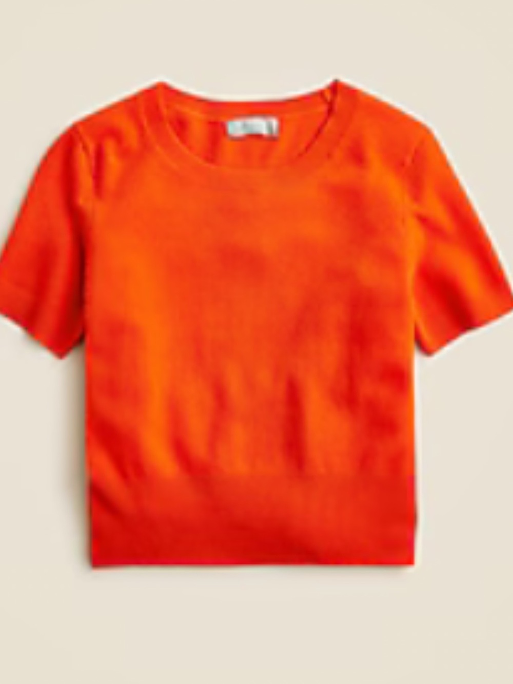 J. Crew 100% cashmere NWT T shirt aperetif red size Large